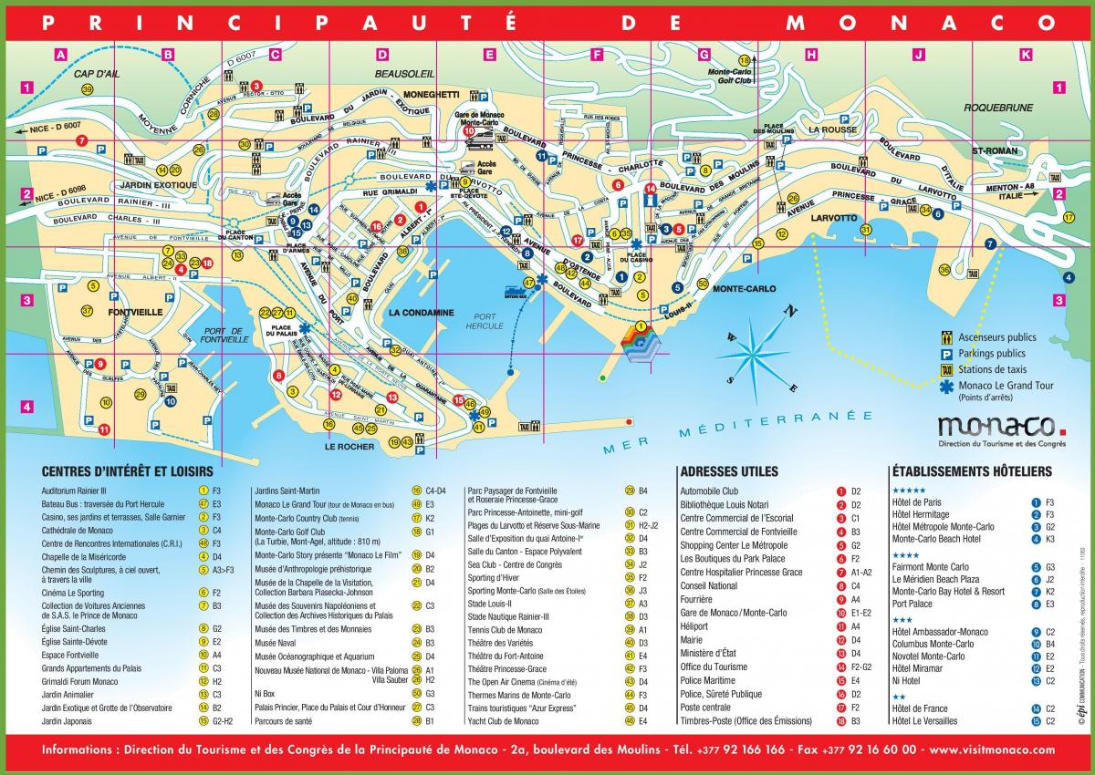 Monaco sights map