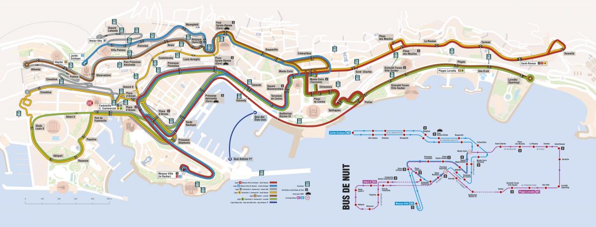 Monaco bus station map