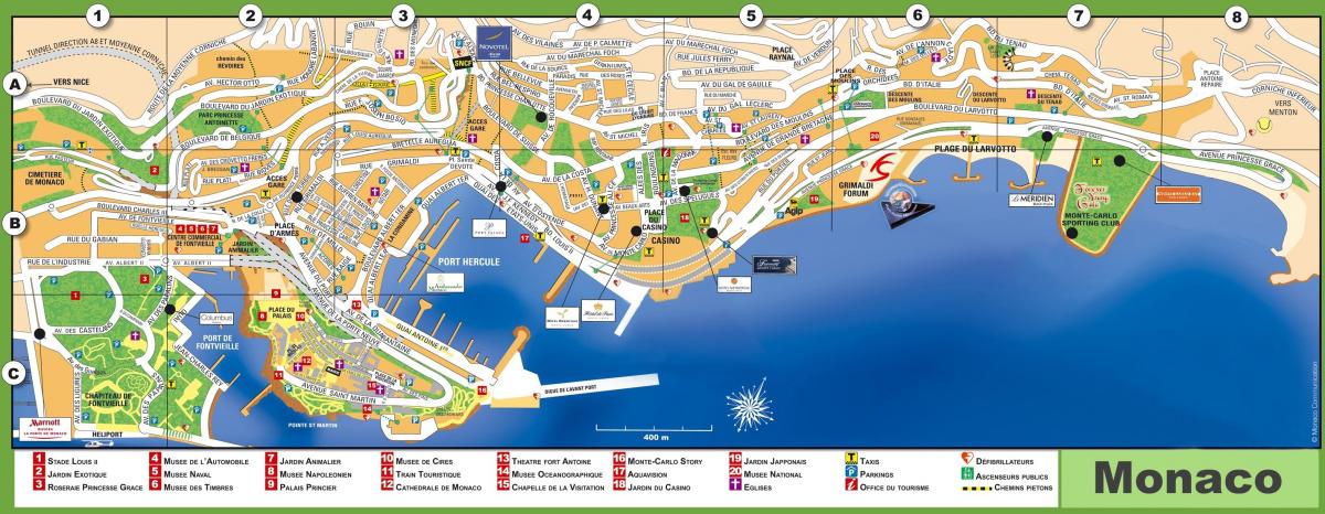 Monaco city center map