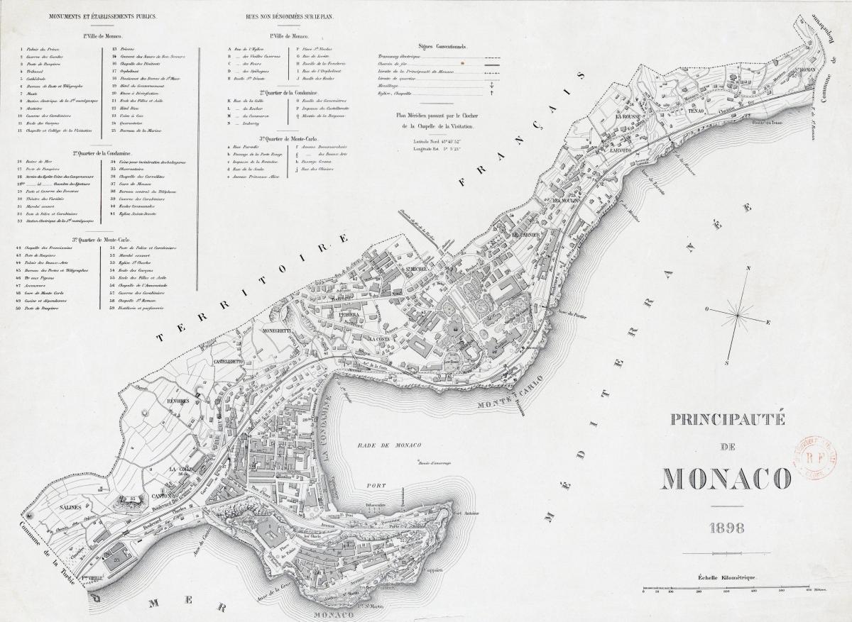 Monaco historical map