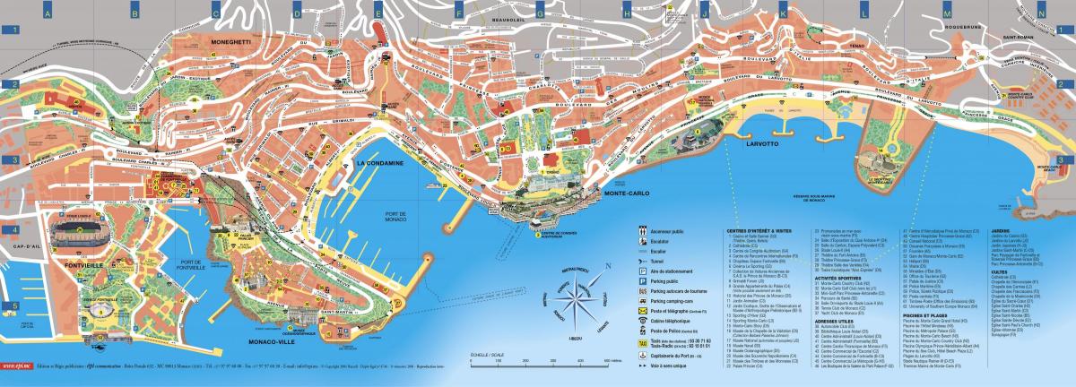 Monaco sightseeing map